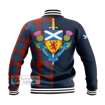 Mar Tartan Baseball Jacket Alba with Scottish Lion Royal Arm Half Style - Tartan Vibes Clothing