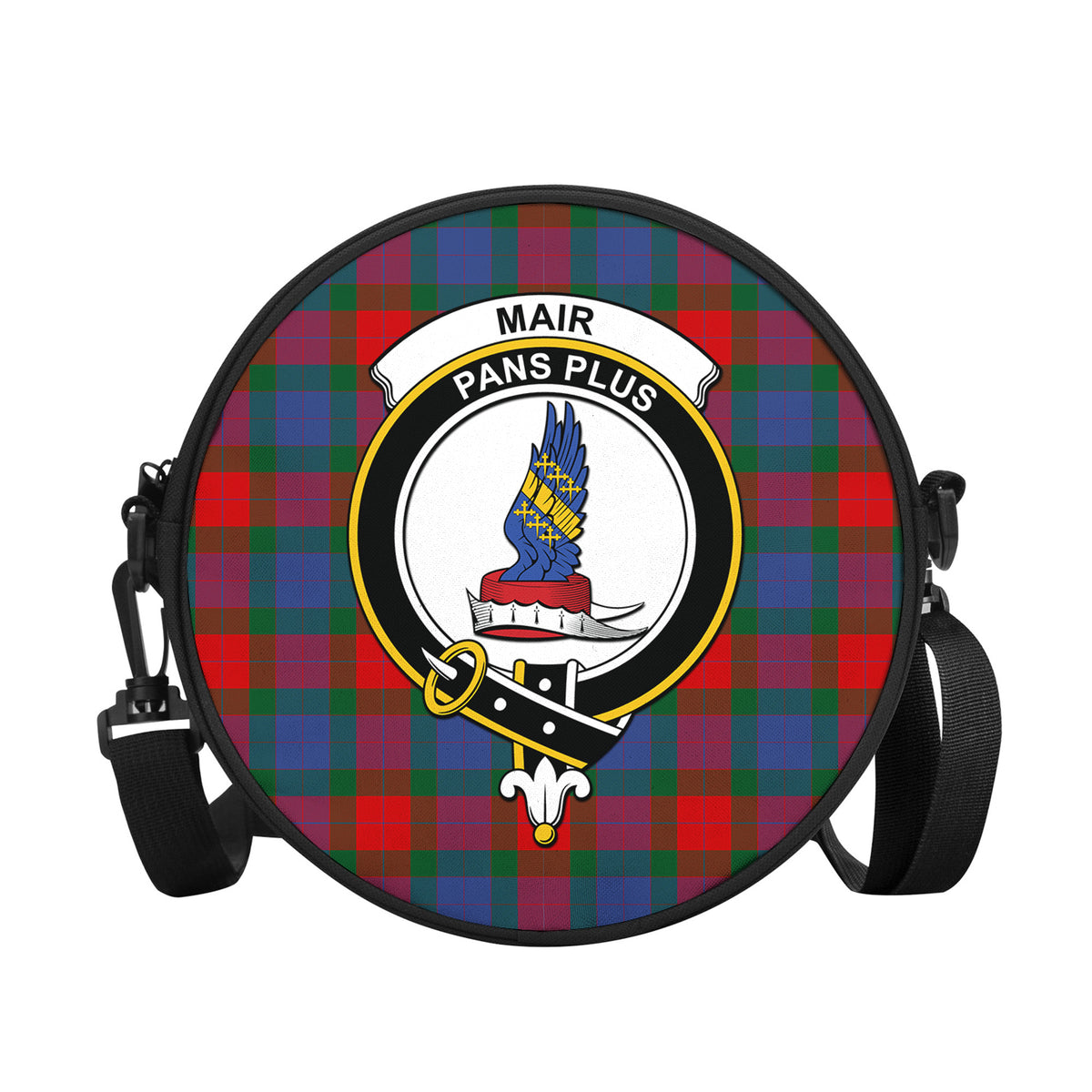 Mar Tartan Round Satchel Bags with Family Crest - Tartan Vibes Clothing