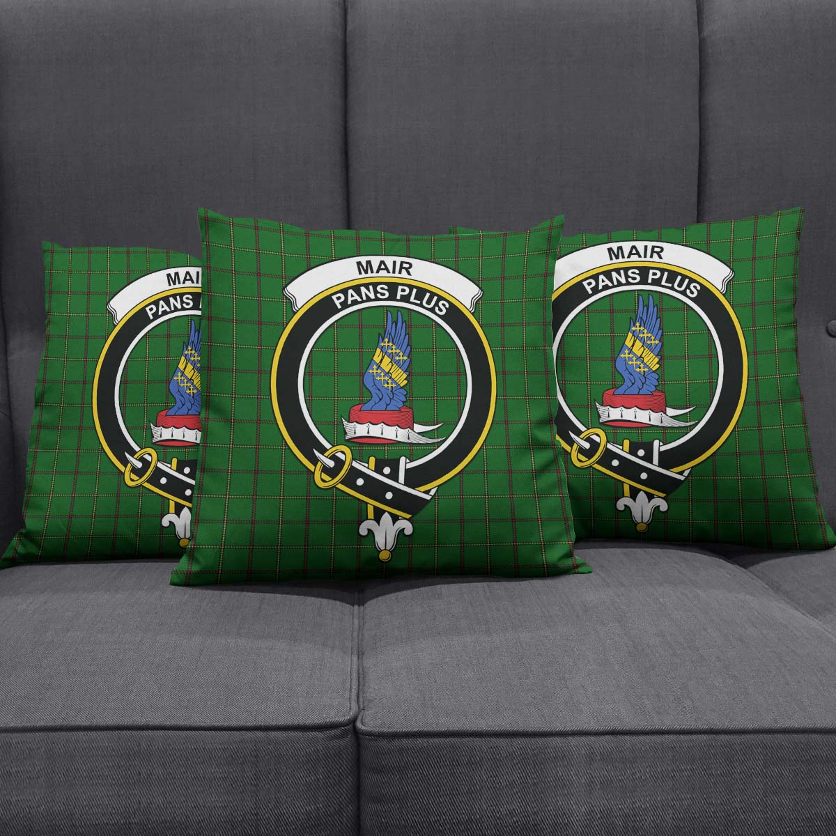 Mar Tribe Tartan Pillow Cover with Family Crest Square Pillow Cover - Tartanvibesclothing