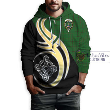 Mar Tribe Tartan Hoodie with Family Crest and Celtic Symbol Style