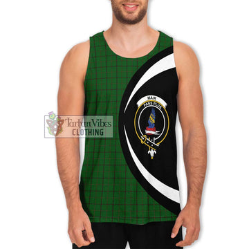 Mar Tribe Tartan Men's Tank Top with Family Crest Circle Style