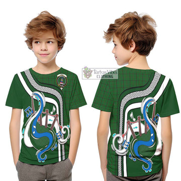 Mar Tribe Tartan Kid T-Shirt with Epic Bagpipe Style