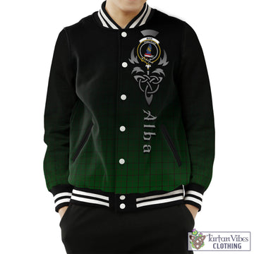 Mar Tribe Tartan Baseball Jacket Featuring Alba Gu Brath Family Crest Celtic Inspired