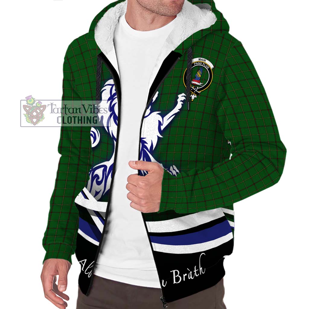 Tartan Vibes Clothing Mar Tribe Tartan Sherpa Hoodie with Alba Gu Brath Regal Lion Emblem