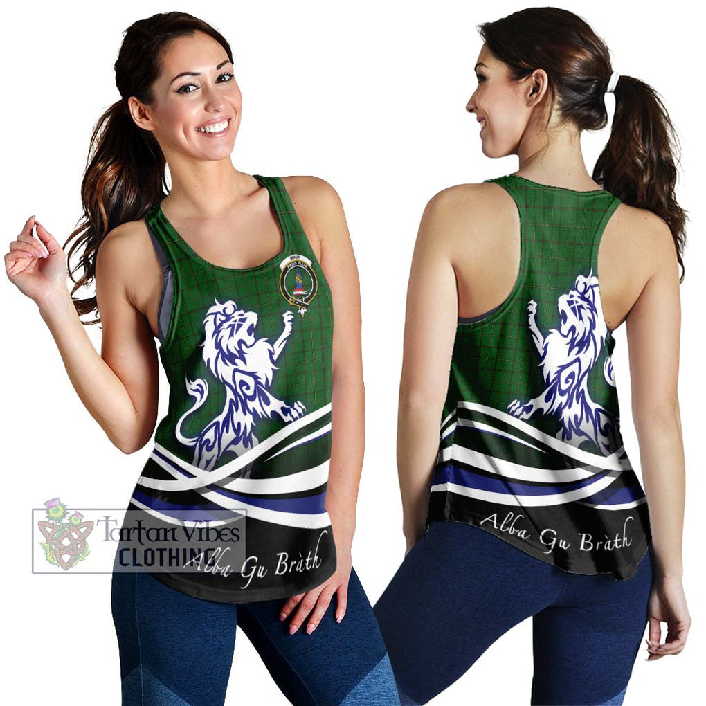 Mar Tribe Tartan Women's Racerback Tanks with Alba Gu Brath Regal Lion Emblem 4XL - Tartanvibesclothing Shop