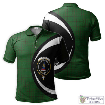 Mar Tribe Tartan Men's Polo Shirt with Family Crest Circle Style