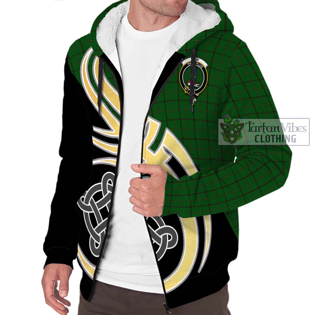 Mar Tribe Tartan Sherpa Hoodie with Family Crest and Celtic Symbol Style - Tartan Vibes Clothing