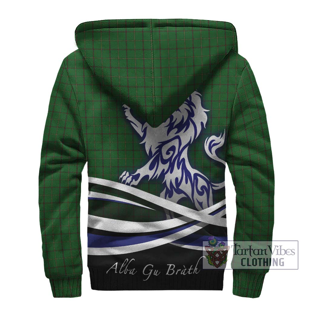 Tartan Vibes Clothing Mar Tribe Tartan Sherpa Hoodie with Alba Gu Brath Regal Lion Emblem