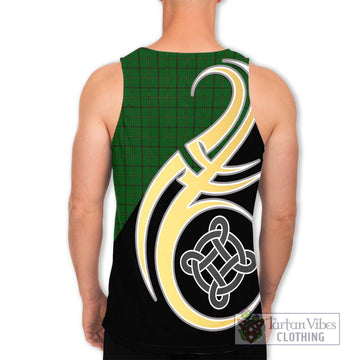 Mar Tribe Tartan Men's Tank Top with Family Crest and Celtic Symbol Style