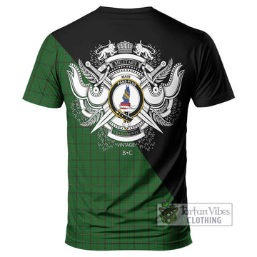 Mar Tribe Tartan T-Shirt with Family Crest and Military Logo Style