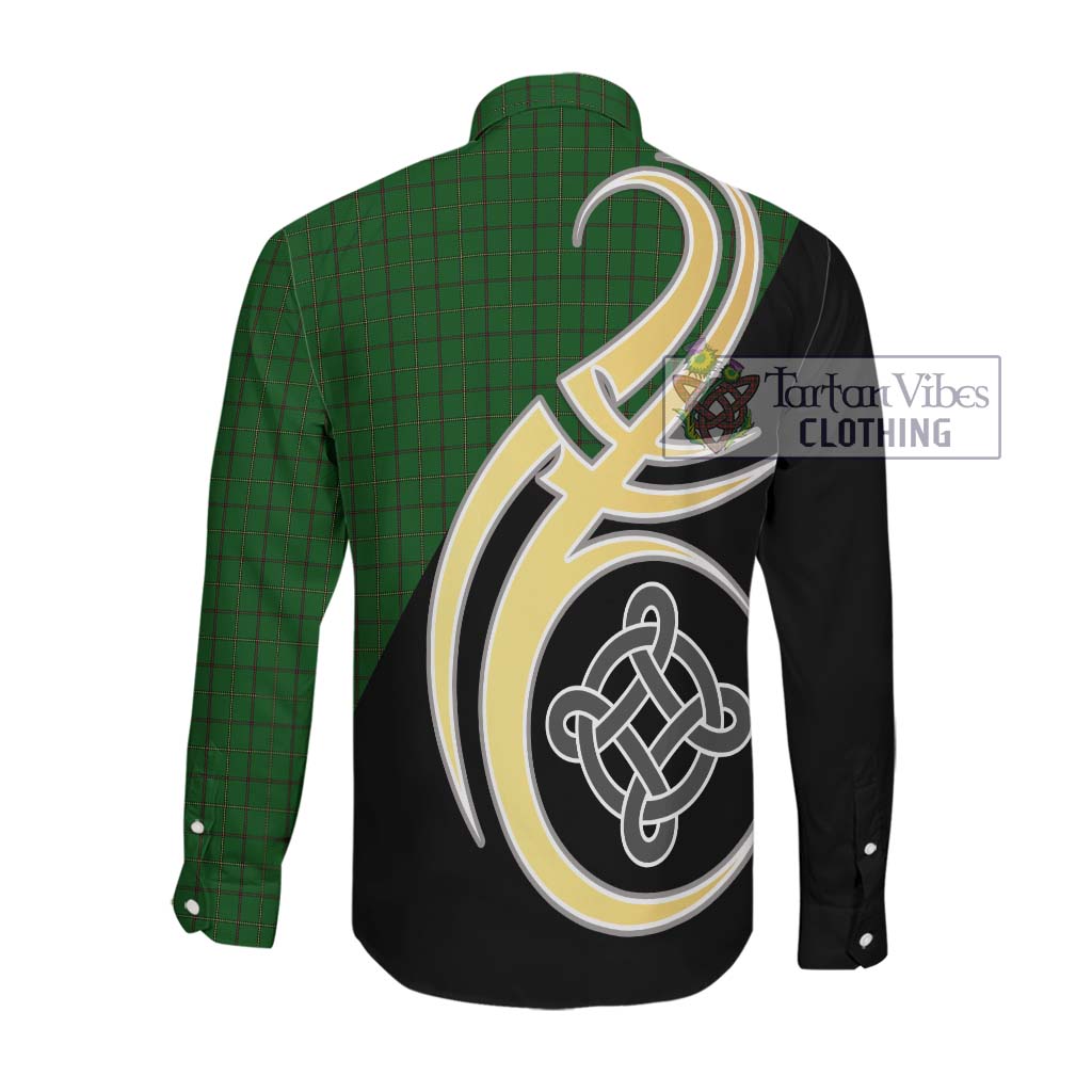 Mar Tribe Tartan Long Sleeve Button Shirt with Family Crest and Celtic Symbol Style Men's Shirt - Tartan Vibes Clothing