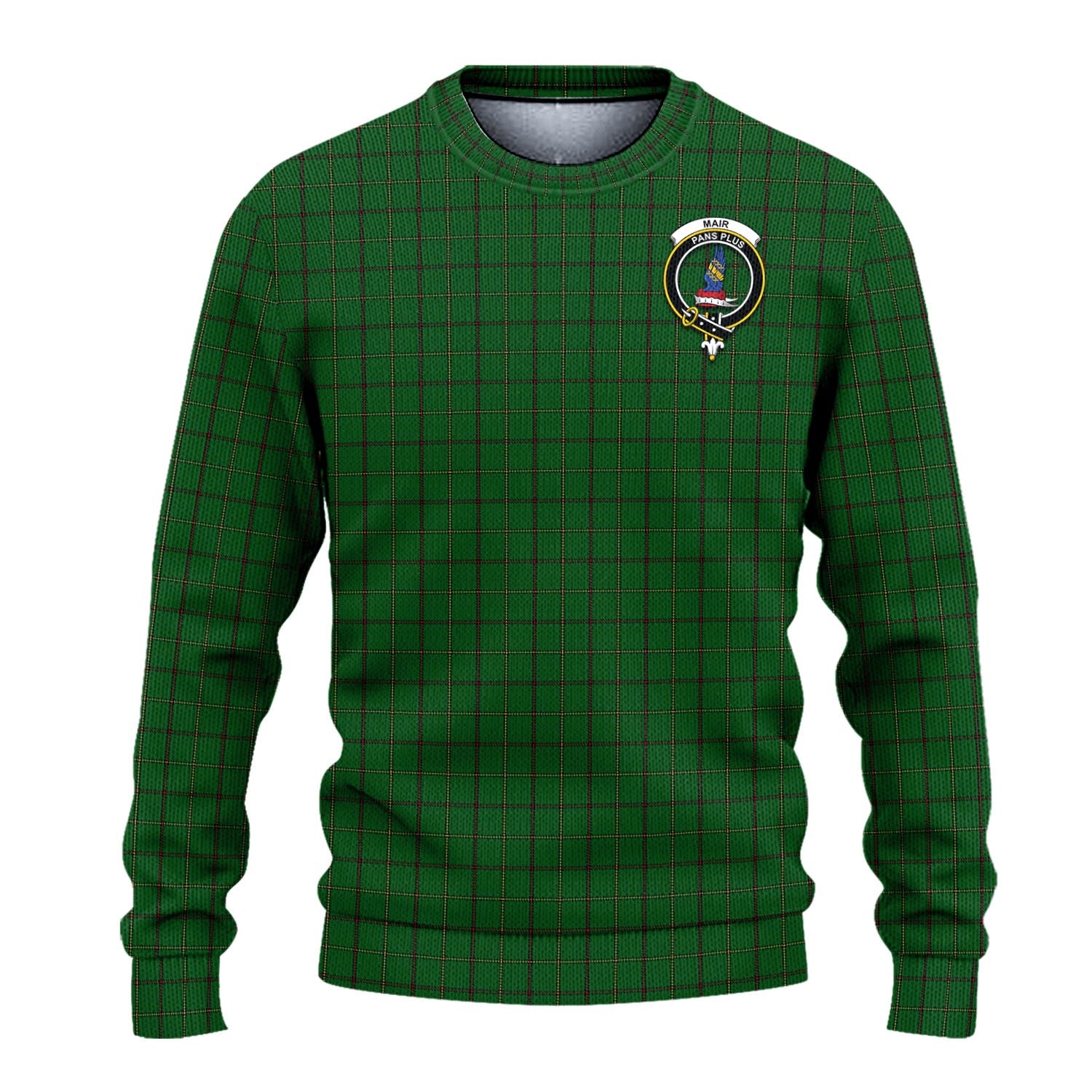 Mar Tribe Tartan Knitted Sweater with Family Crest - Tartanvibesclothing