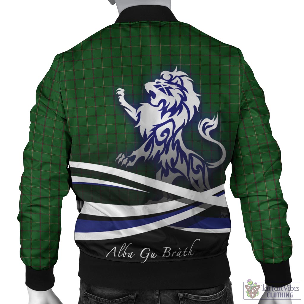 Tartan Vibes Clothing Mar Tribe Tartan Bomber Jacket with Alba Gu Brath Regal Lion Emblem