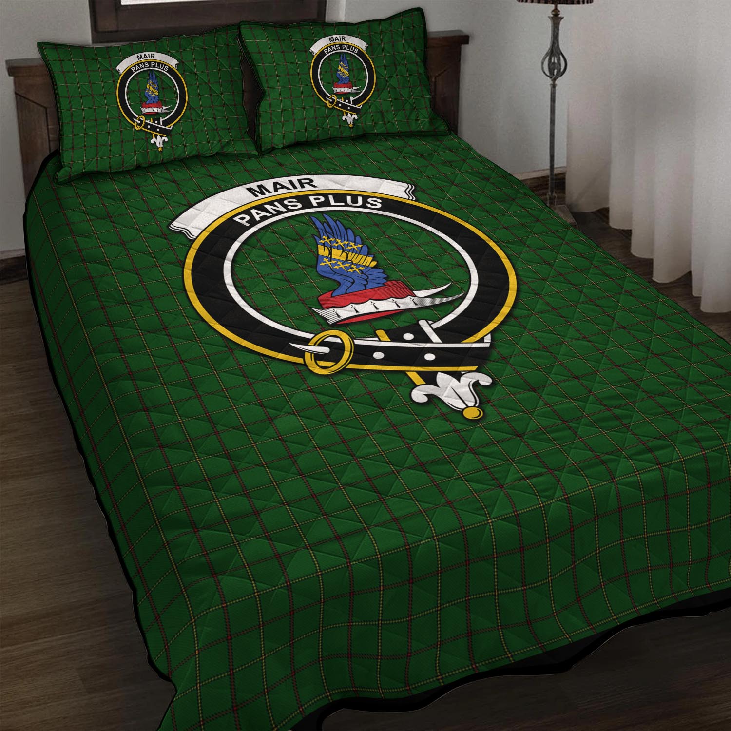 Mar Tribe Tartan Quilt Bed Set with Family Crest - Tartan Vibes Clothing