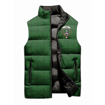 Mar Tribe Tartan Sleeveless Puffer Jacket with Family Crest