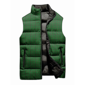 Mar Tribe Tartan Sleeveless Puffer Jacket