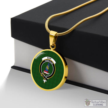 Mar Tribe Tartan Circle Necklace with Family Crest