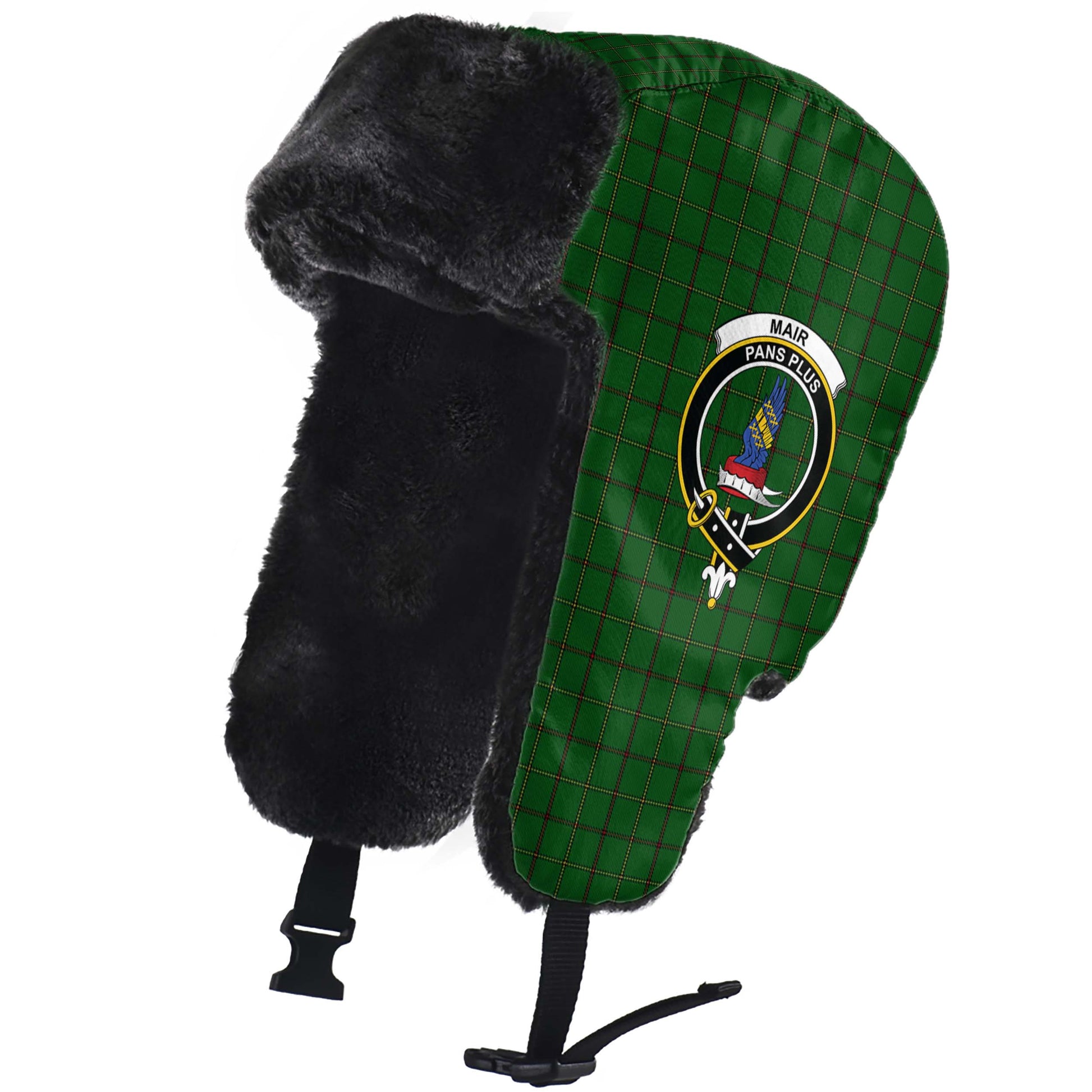 Mar Tribe Tartan Winter Trapper Hat with Family Crest - Tartanvibesclothing