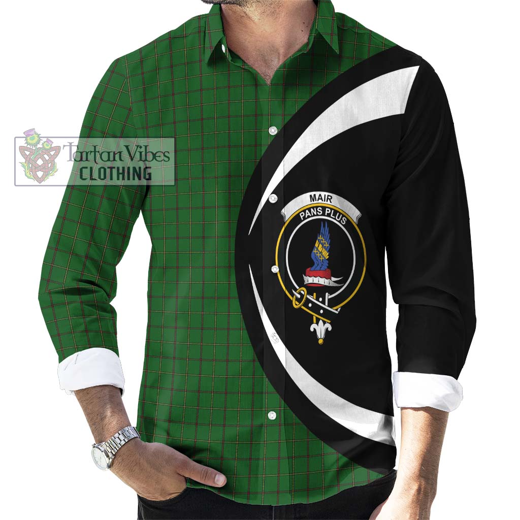 Mar Tribe Tartan Long Sleeve Button Up with Family Crest Circle Style - Tartan Vibes Clothing