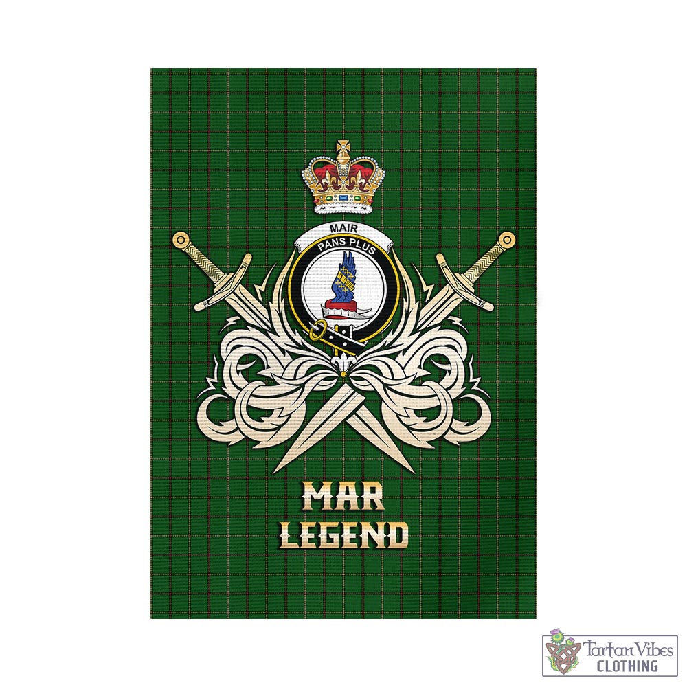 Tartan Vibes Clothing Mar Tribe Tartan Flag with Clan Crest and the Golden Sword of Courageous Legacy