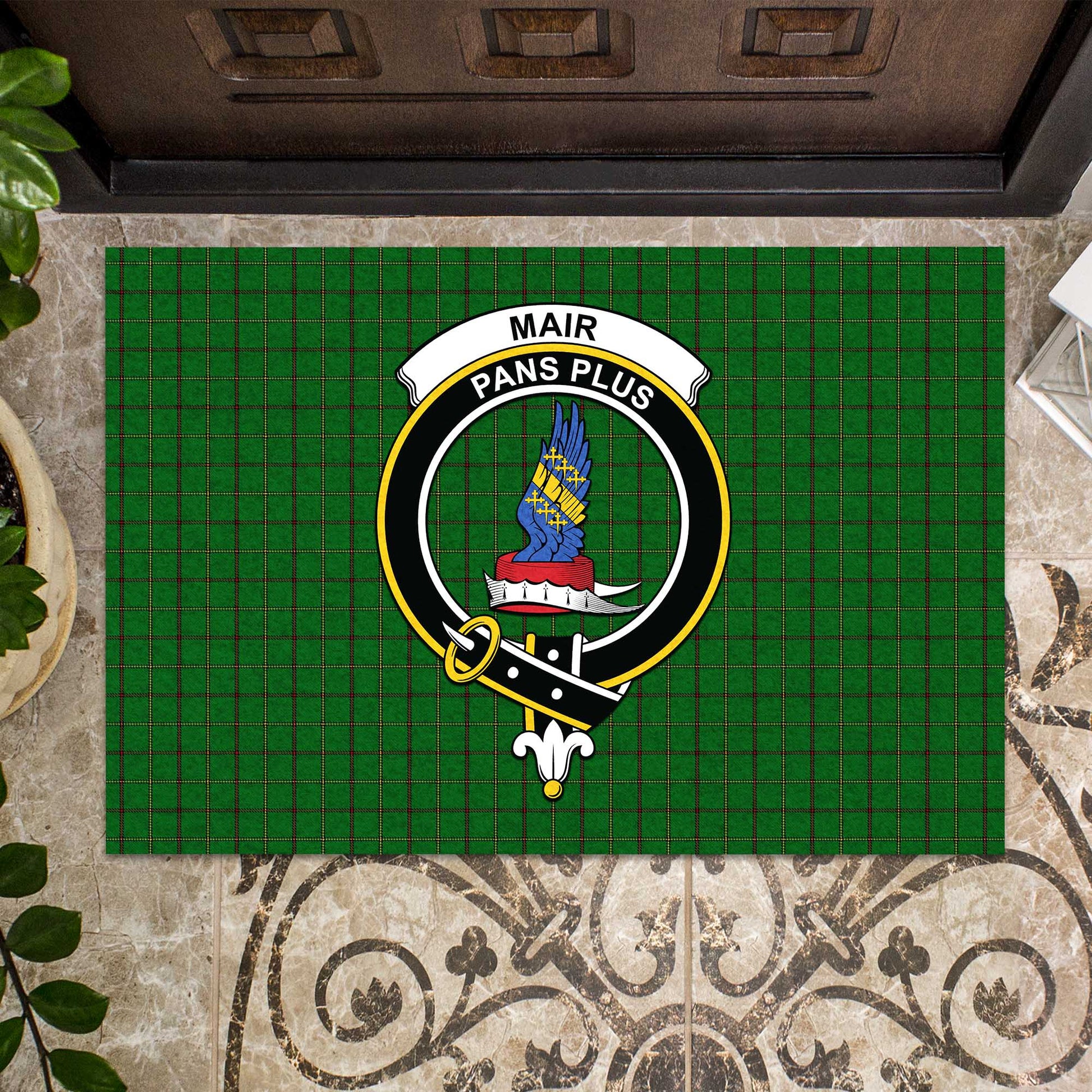 Mar Tribe Tartan Door Mat with Family Crest - Tartanvibesclothing