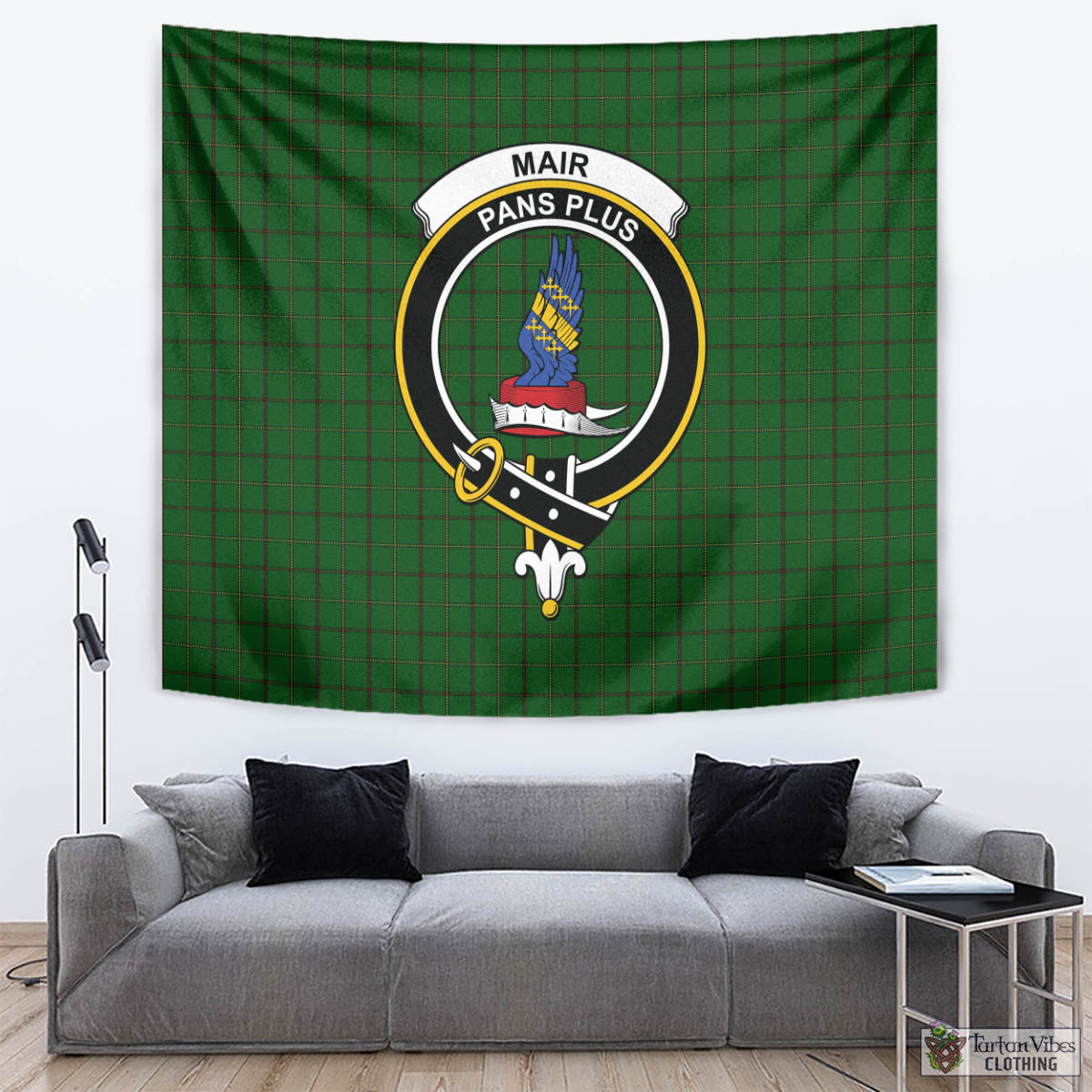 Tartan Vibes Clothing Mar Tribe Tartan Tapestry Wall Hanging and Home Decor for Room with Family Crest