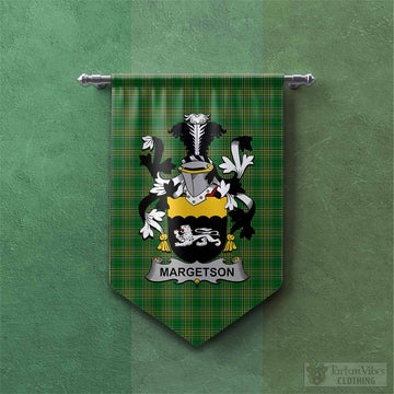 Margetson Irish Clan Tartan Gonfalon, Tartan Banner with Coat of Arms Chevron - Tartan Vibes Clothing