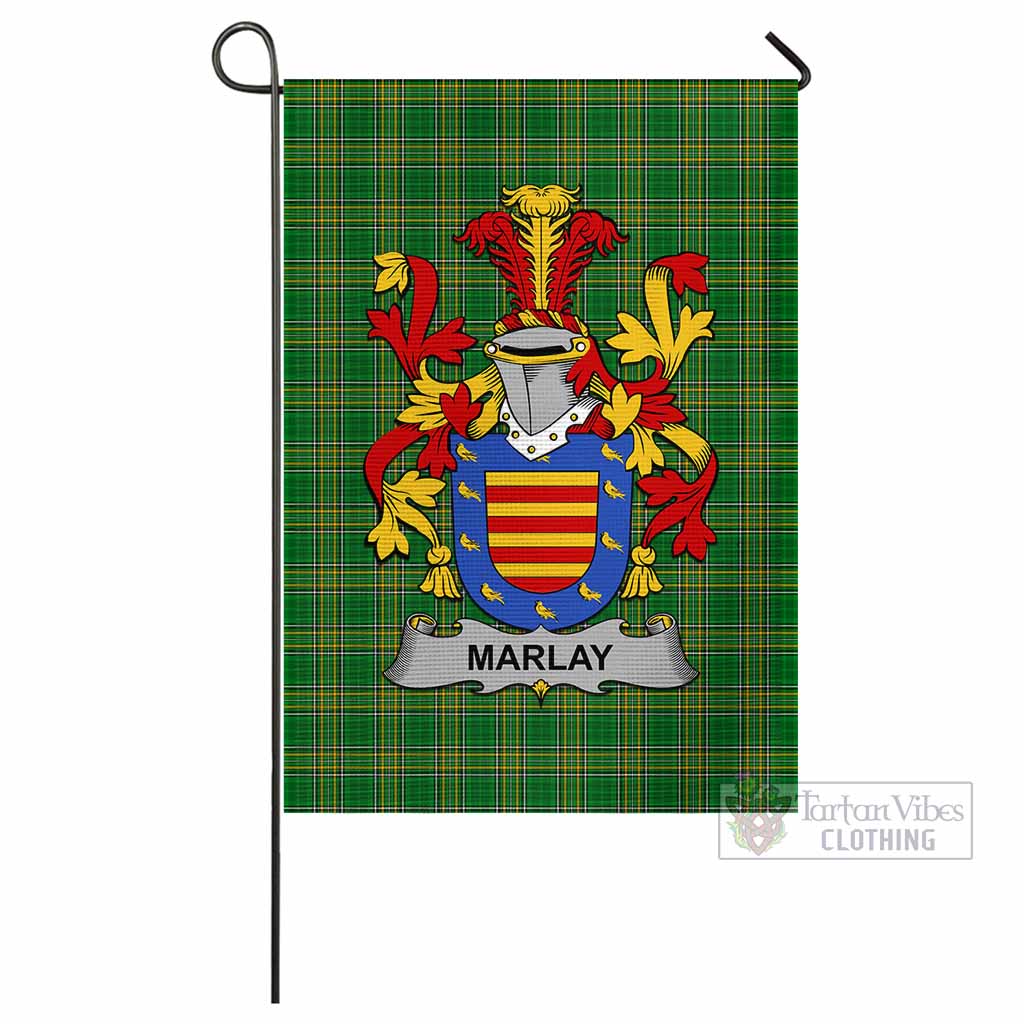 Tartan Vibes Clothing Marlay Irish Clan Flag with Coat of Arms