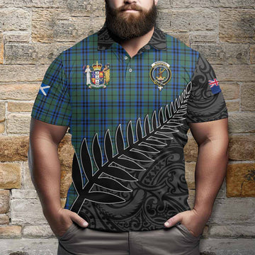 Marshall Crest Tartan Polo Shirt with New Zealand Silver Fern Half Style