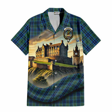 Marshall Tartan Family Crest Hawaiian Shirt with Scottish Ancient Castle Style Kid - Tartan Vibes Clothing