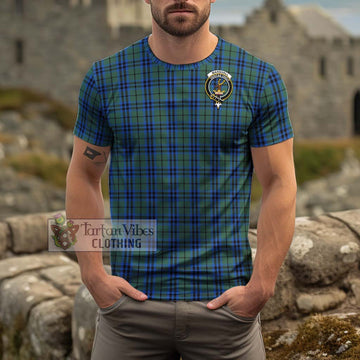 Marshall Tartan Cotton T-Shirt with Family Crest