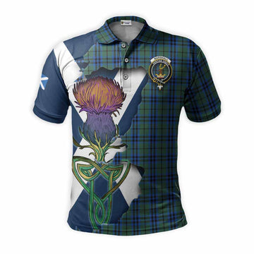 Marshall Tartan Family Crest Polo Shirt Scottish Thistle Celtic Inspired Kid - Tartan Vibes Clothing
