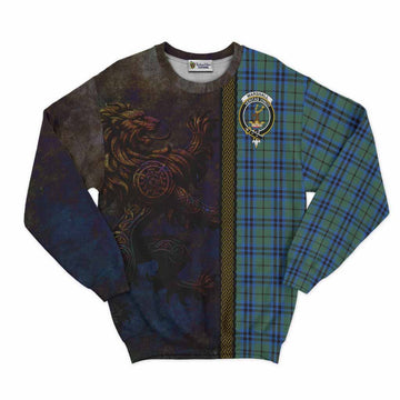 Marshall Tartan Family Crest Sweatshirt Alba Gu Brath Be Brave Lion Ancient Style Unisex - Tartan Vibes Clothing