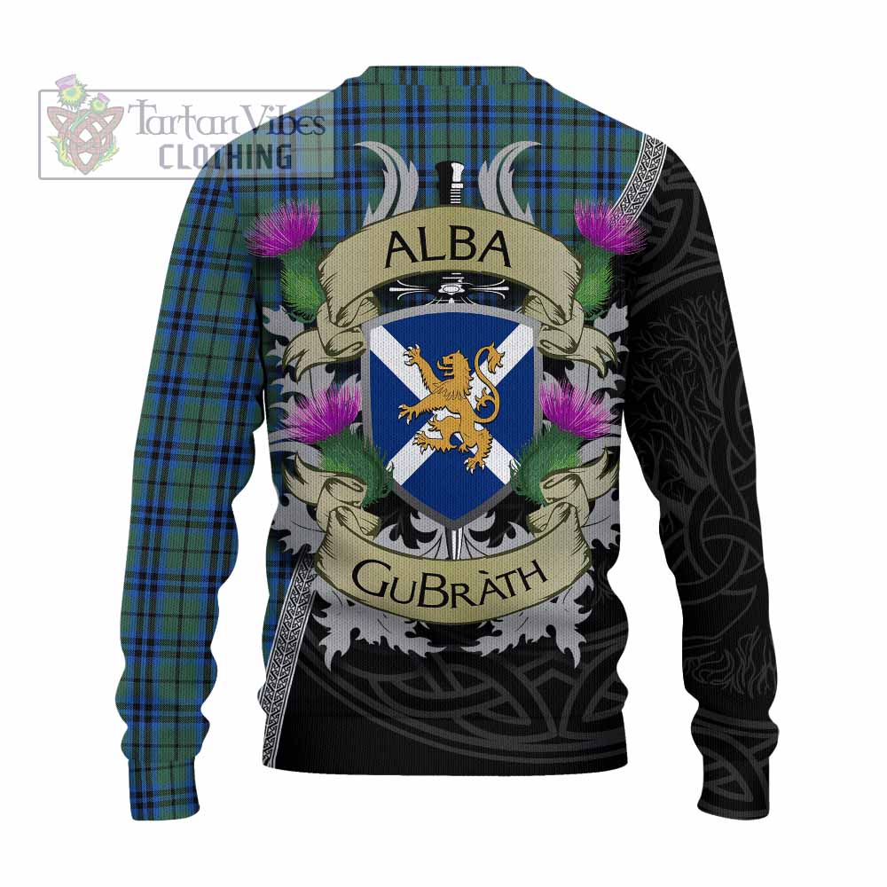 Marshall Tartan Family Crest Knitted Sweater Lion Rampant Royal Thistle Shield Celtic Inspired - Tartan Vibes Clothing