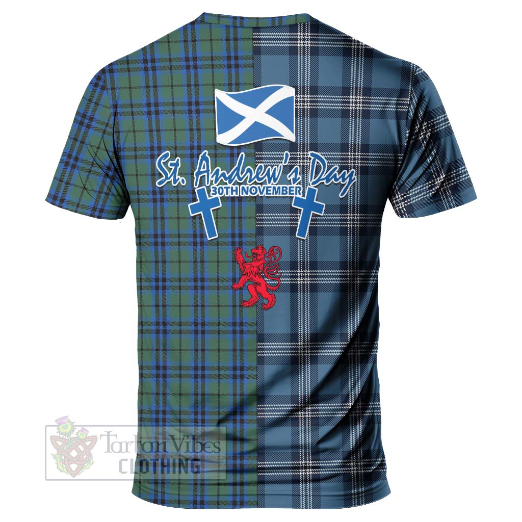 Tartan Vibes Clothing Marshall Tartan T-Shirt Happy St. Andrew's Day Half Tartan Style