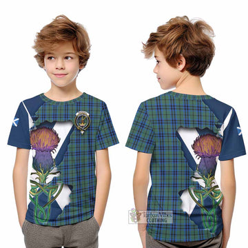 Marshall Tartan Family Crest Kid T-Shirt Scottish Thistle Celtic Inspired - Tartan Vibes Clothing