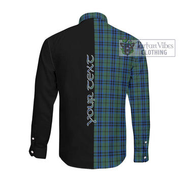 Marshall Tartan Long Sleeve Button Shirt with Family Crest and Half Of Me Style Men's Shirt - Tartan Vibes Clothing