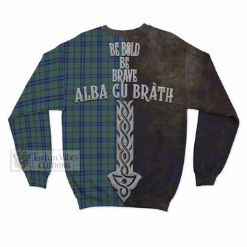 Marshall Tartan Family Crest Sweatshirt Alba Gu Brath Be Brave Lion Ancient Style - Tartan Vibes Clothing
