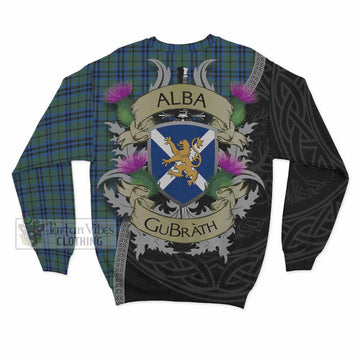 Marshall Tartan Family Crest Sweatshirt Lion Rampant Royal Thistle Shield Celtic Inspired - Tartan Vibes Clothing