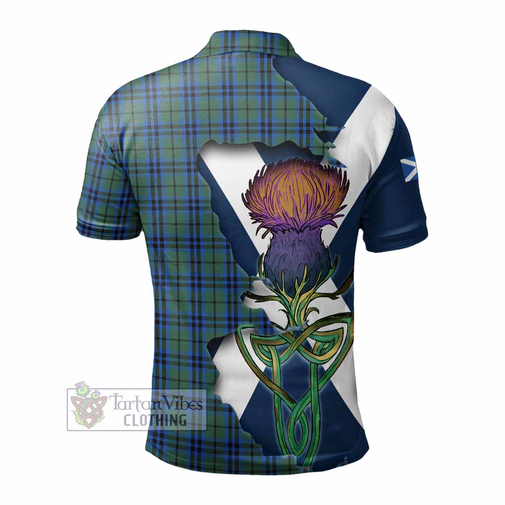 Marshall Tartan Family Crest Polo Shirt Scottish Thistle Celtic Inspired - Tartan Vibes Clothing