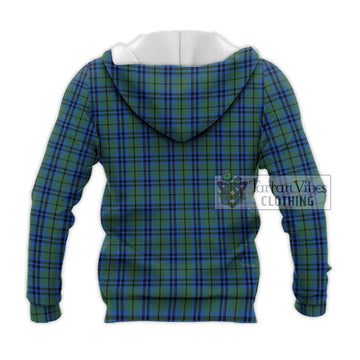 Marshall Tartan Knitted Hoodie with Family Crest DNA In Me Style