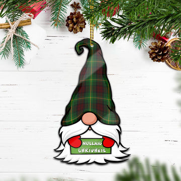 Martin Gnome Christmas Ornament with His Tartan Christmas Hat