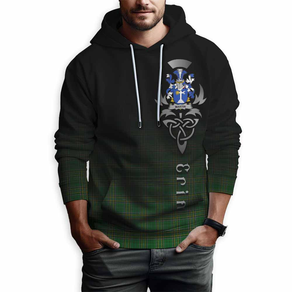 Martin Irish Clan Hoodie with Coat of Arms Erin Go Bragh Celtic Inspired Pullover Hoodie - Tartan Vibes Clothing