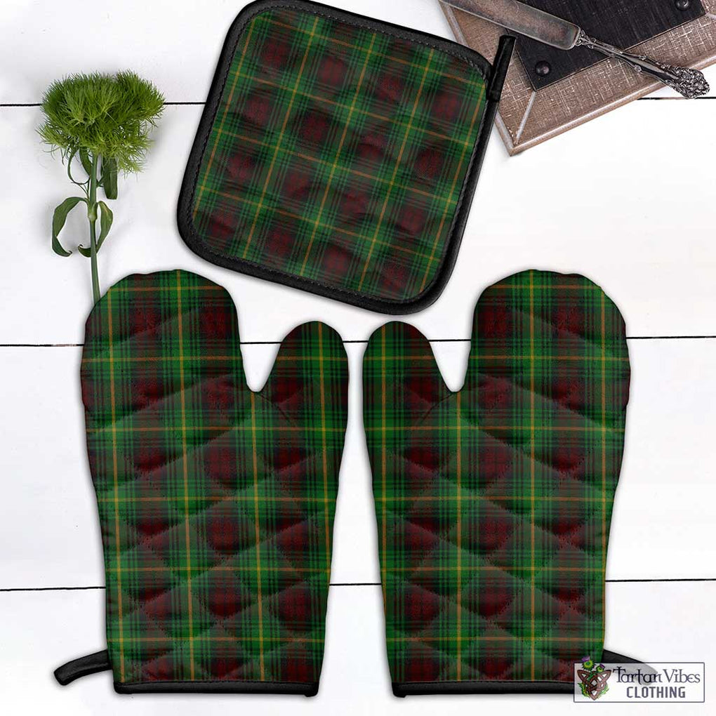 Martin Tartan Combo Oven Mitt & Pot-Holder Combo 1 Oven Mitt & 1 Pot-Holder Black - Tartan Vibes Clothing