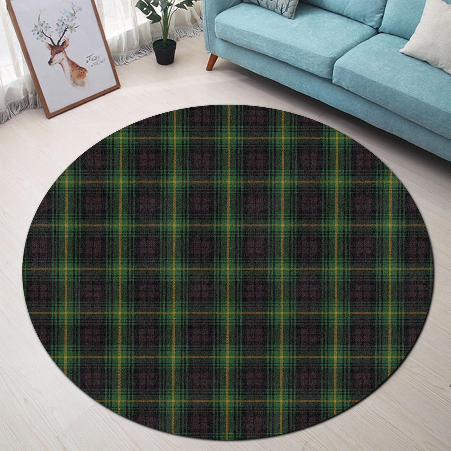 martin-tartan-round-rug