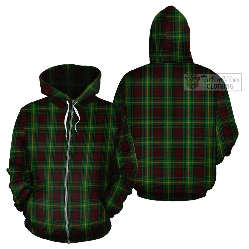 Martin Tartan Cotton Hoodie Zip Hoodie - Tartan Vibes Clothing