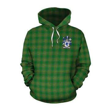 Mason Irish Clan Tartan Cotton Hoodie with Coat of Arms Pullover Hoodie XS - Tartan Vibes Clothing
