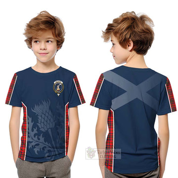 Matheson Tartan Kid T-Shirt with Family Crest and Scottish Thistle Vibes Sport Style