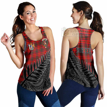 Matheson Crest Tartan Women's Racerback Tanks with New Zealand Silver Fern Half Style