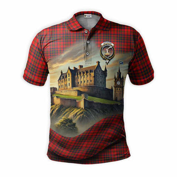 Matheson Tartan Family Crest Polo Shirt with Scottish Ancient Castle Style Kid - Tartan Vibes Clothing